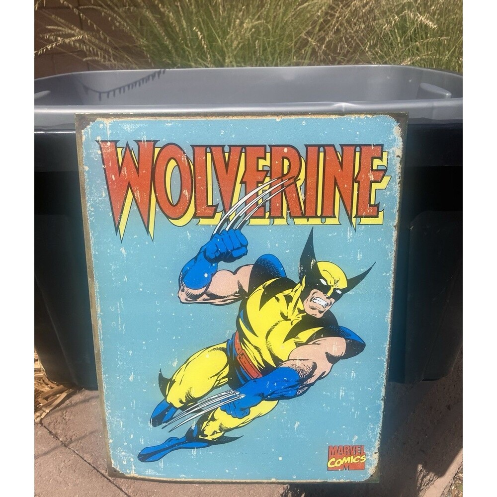 Marvel Wolverine Retro Metal Tin Sign 16”x12” 2007 Desperate Enterprises 1480